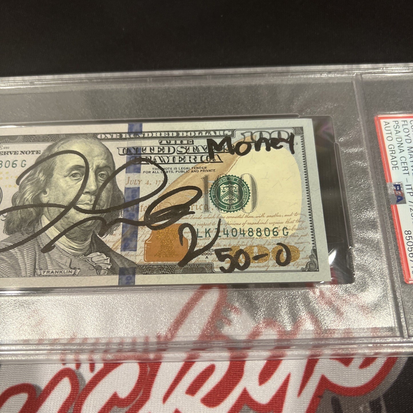 Floyd Mayweather Jr Signed $100 Bill with 4 Inscriptions PSA 10 Auto