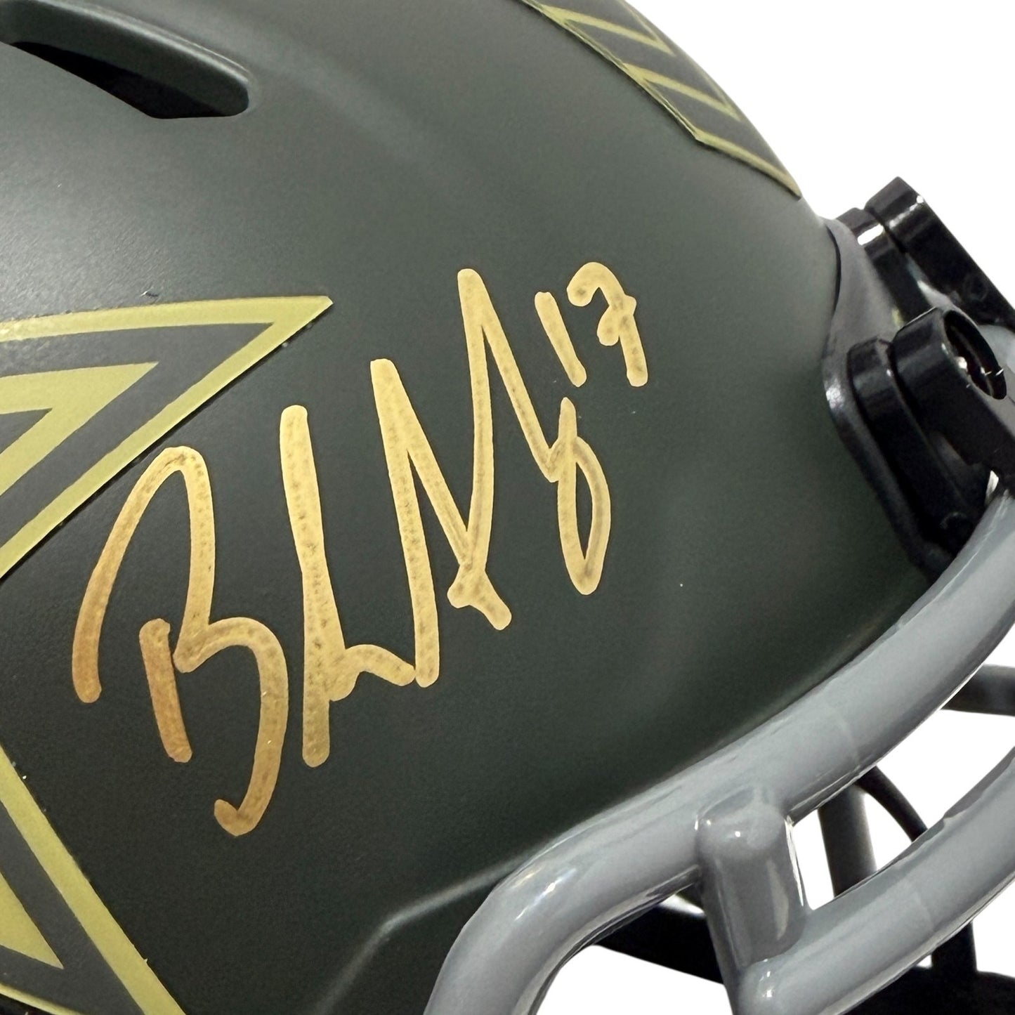 Brandon Aubrey Signed Dallas Cowboys Salute to Service Mini Helmet