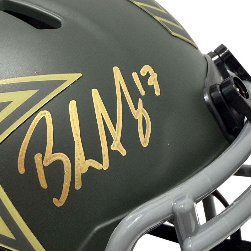 Brandon Aubrey Signed Dallas Cowboys Salute to Service Mini Helmet