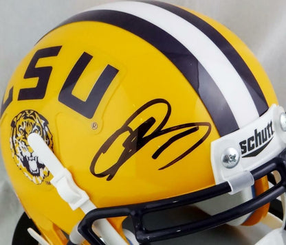 Odell Beckham Signed LSU Tigers Yellow Schutt Mini Helmet