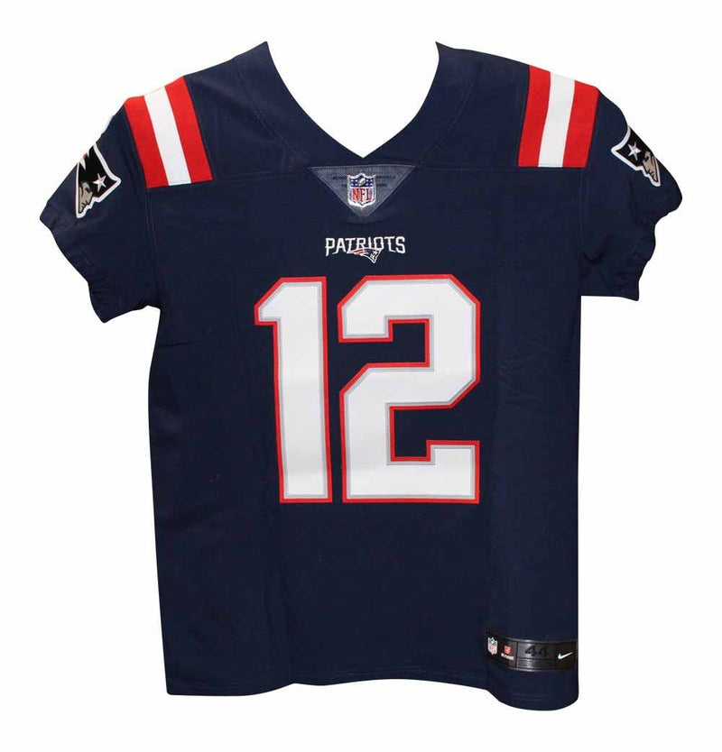 Tom Brady Autographed New England Patriots Nike Elite Blue Jersey