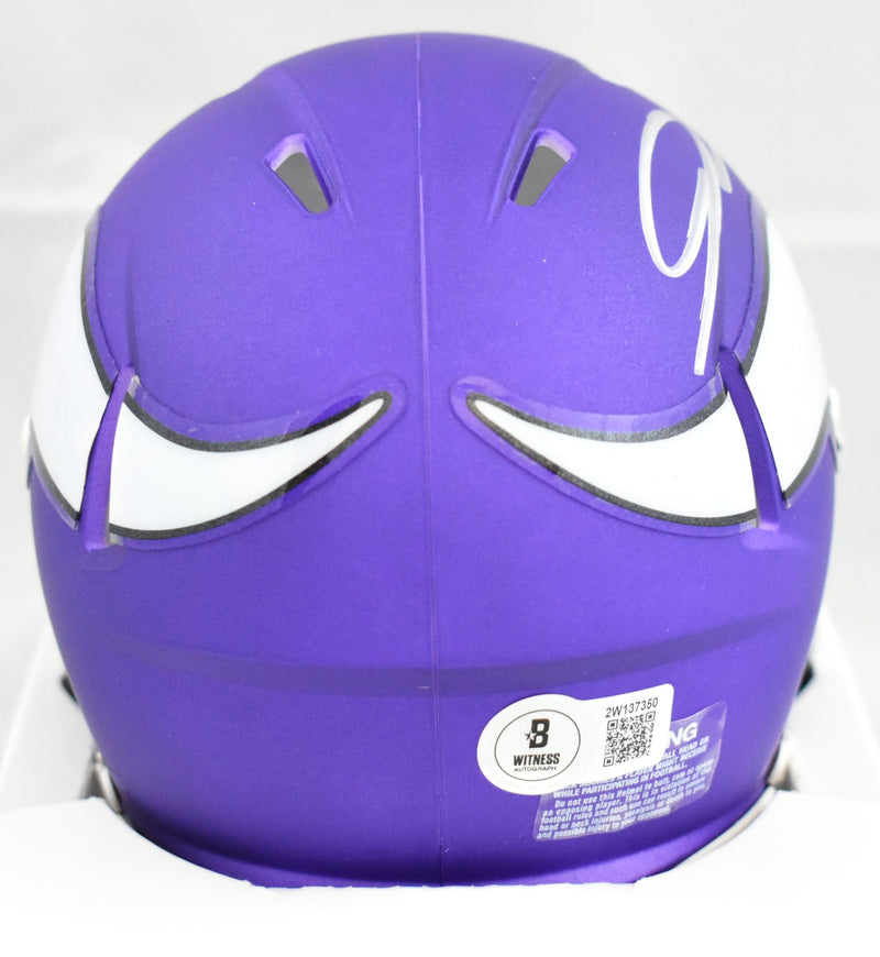 Jordan Addison Signed Minnesota Vikings Speed Mini Helmet