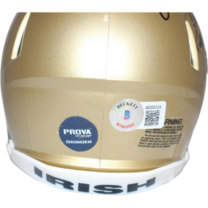 Rudy Ruettiger Autographed Notre Dame Speed Mini Helmet (PLAC Inscription)