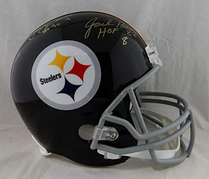 Jack Ham, Jack Lambert & Andy Russell Signed Steelers Full Size Helmet