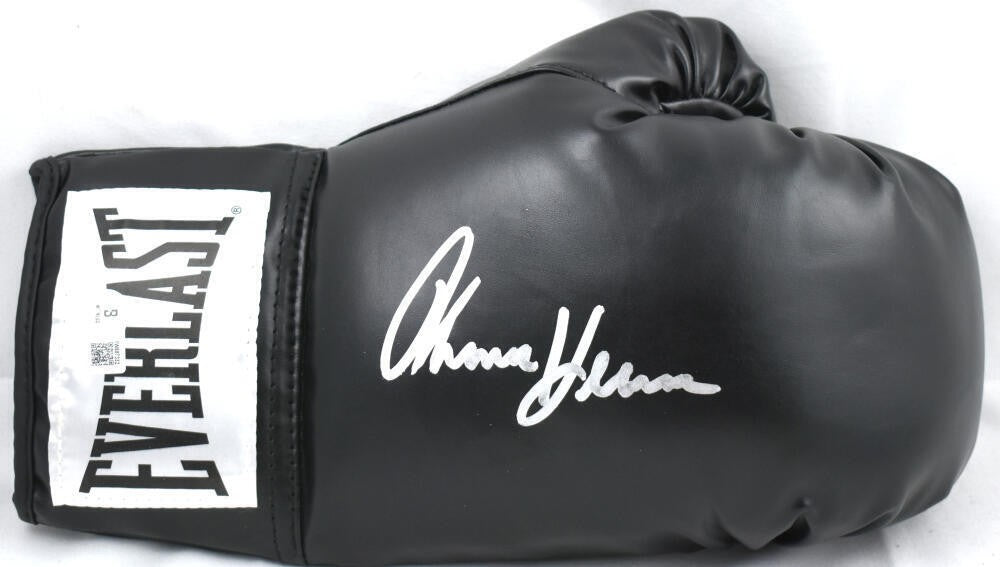 Tommy Hearns Autographed Black Everlast Boxing Glove