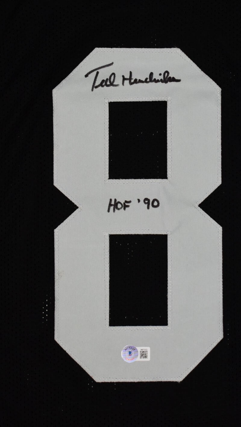 Ted Hendricks Signed Black Custom Football Jersey (HOF Inscribed)