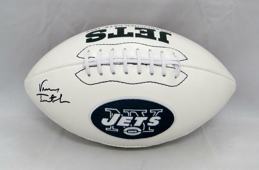 Vinny Testaverde Autographed New York Jets Logo Football