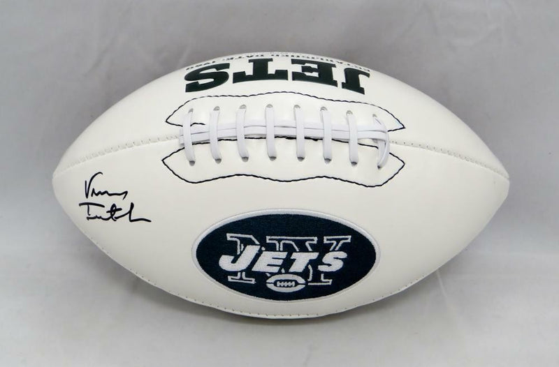 Vinny Testaverde Autographed New York Jets Logo Football