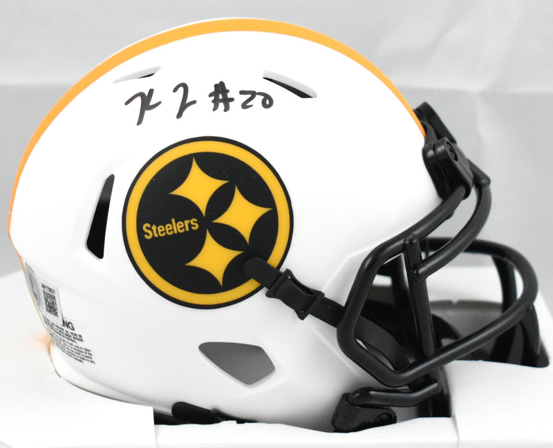 Kaleb Johnson Signed Pittsburgh Steelers Lunar Speed Mini Helmet