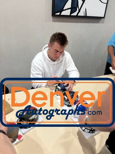 Bo Nix Autographed Denver Broncos Mini Helmet