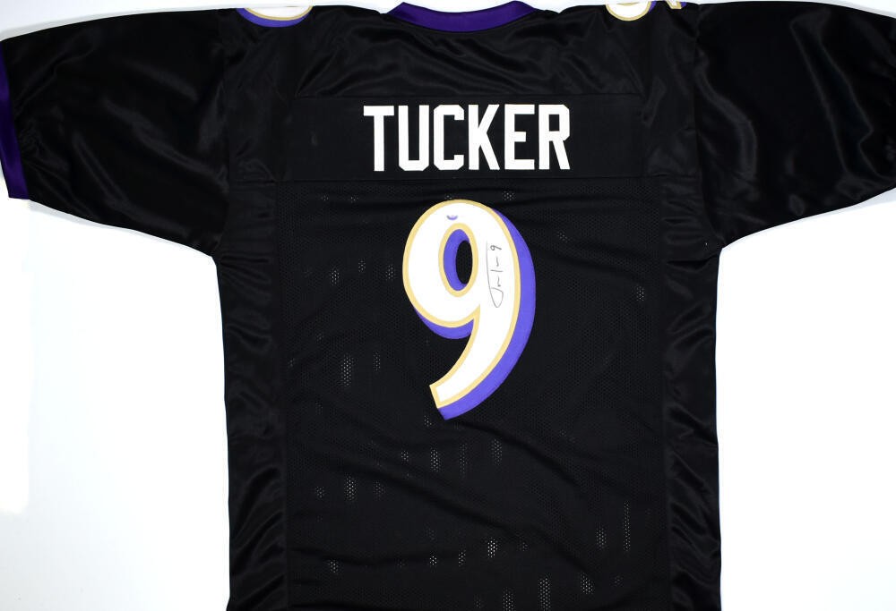 Justin Tucker Signed Baltimore Ravens Black Custom Jersey