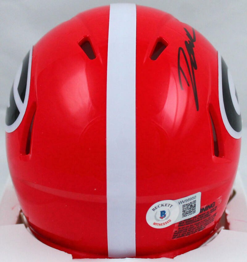 D'Andre Swift Signed Georgia Bulldogs Speed Mini Helmet