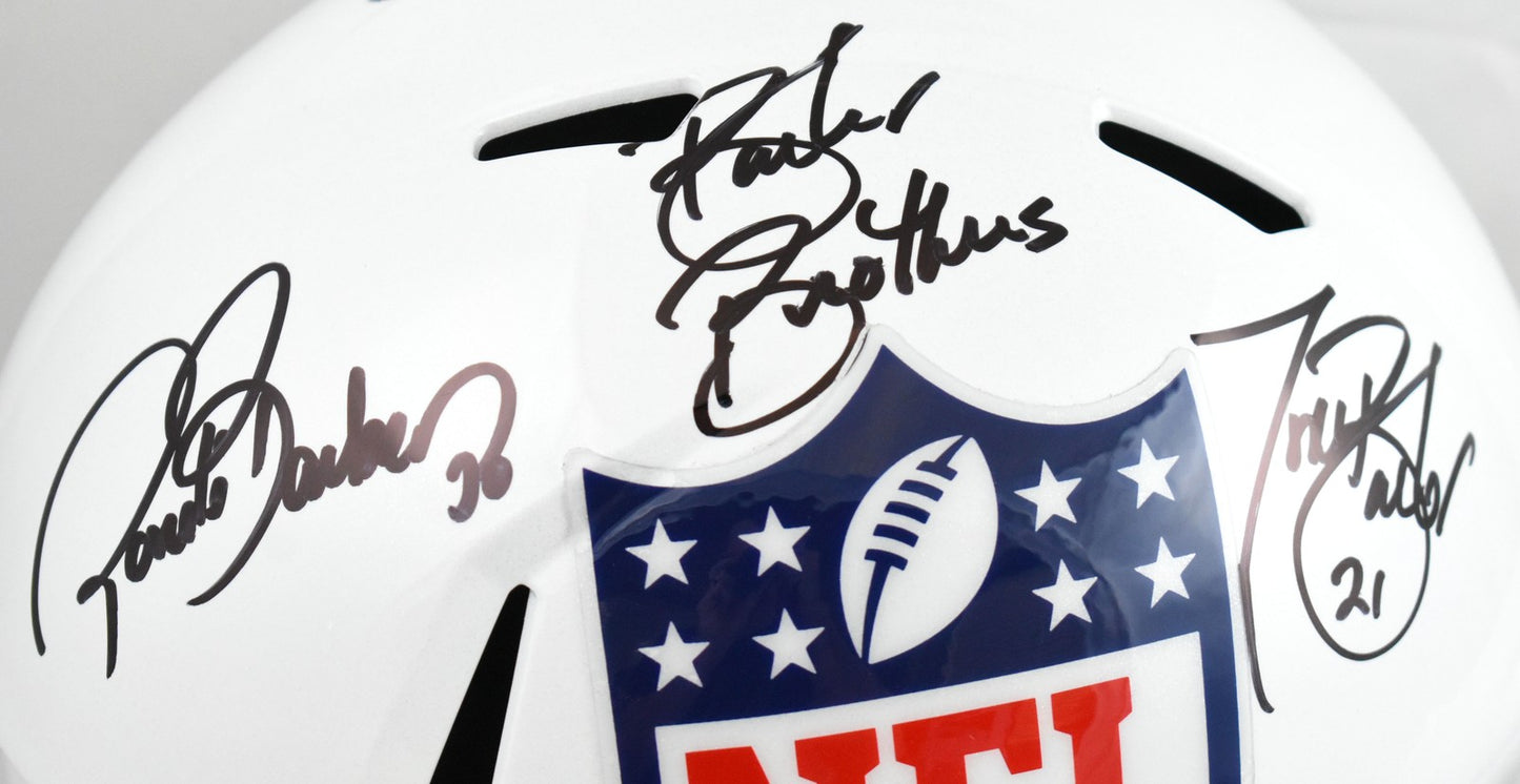 Tiki Barber & Ronde Barber Signed NFL Full Size Speed Helmet