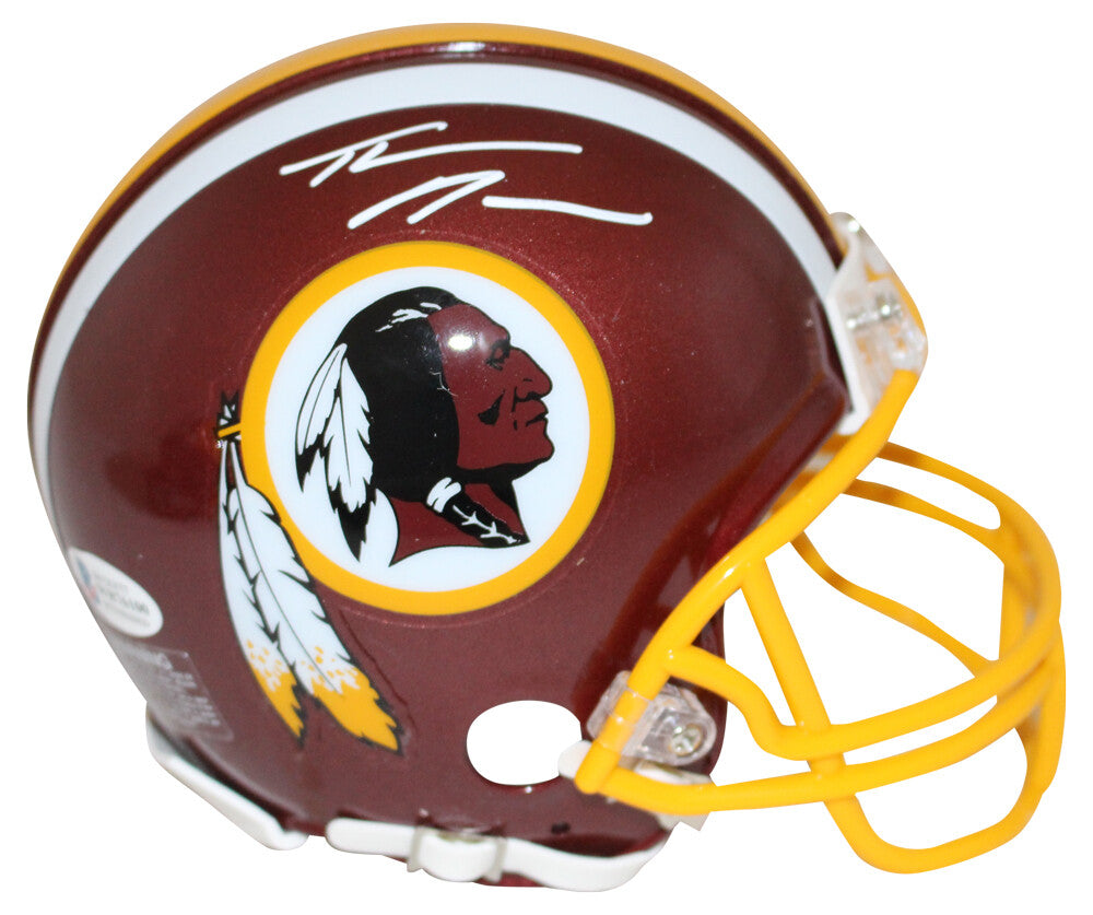 Thaddeus Moss Autographed Washington Redskins Mini Helmet BAS