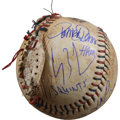 The Sandlot Cast Autographed Custom Ripped Baseball (8 Signatures)