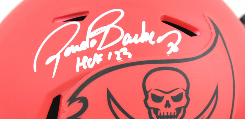 Ronde Barber Signed Tampa Bay Buccaneers Rave Speed Mini Helmet