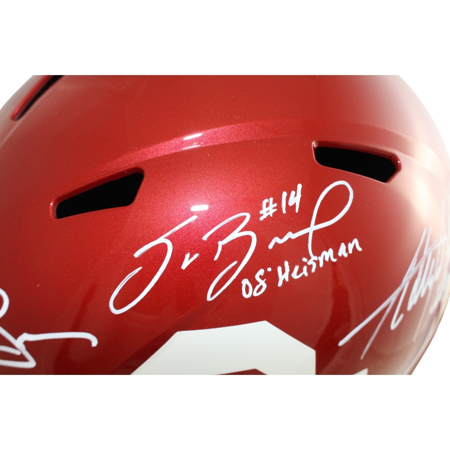 Sam Bradford, Adrian Peterson & Brian Bosworth Signed Oklahoma Sooners FS Helmet
