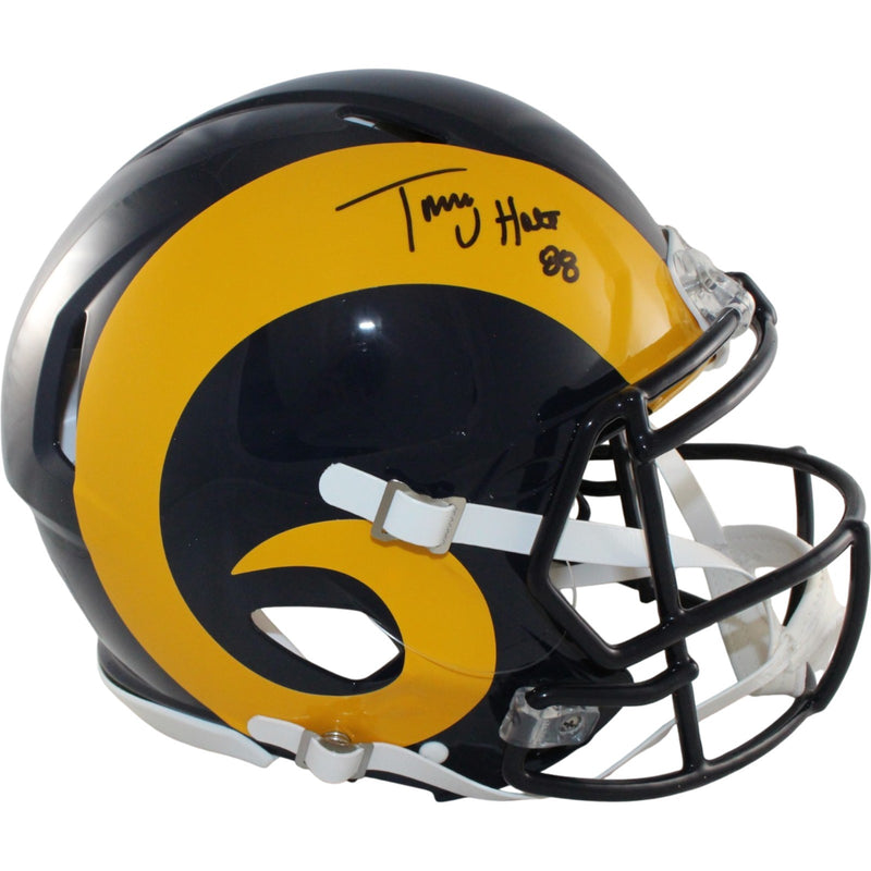 Torry Holt Autographed St. Louis Rams Full Size Authentic Throwback Helmet