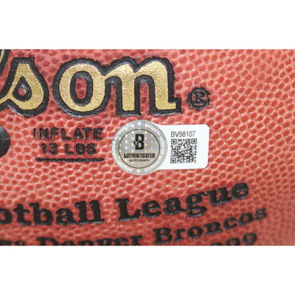 Ed McCaffrey Signed Denver Broncos SB XXXIII Wilson Football (Deflated)
