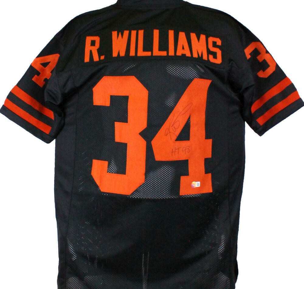 Ricky Williams Autographed Black Custom Jersey Inscribed HT 98