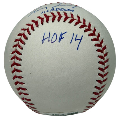 Greg Maddux Autographed ROMLB Baseball with 3 Inscriptions (Braves)
