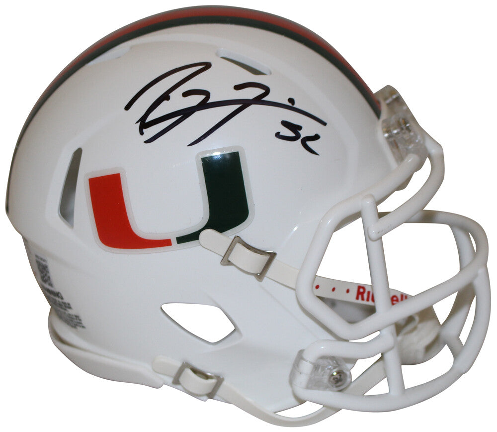 Ray Lewis Signed Miami Hurricanes Riddell Speed Mini Helmet