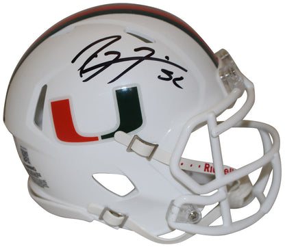 Ray Lewis Signed Miami Hurricanes Riddell Speed Mini Helmet