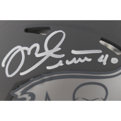 Mike Alstott Autographed Tampa Bay Buccaneers Slate Mini Helmet