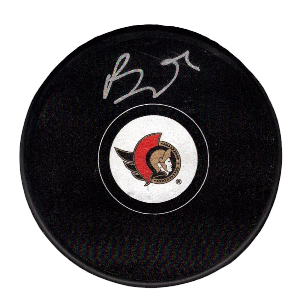 Brady Tkachuk Signed Ottawa Senators Logo Hockey Puck