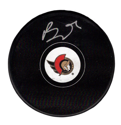 Brady Tkachuk Signed Ottawa Senators Logo Hockey Puck