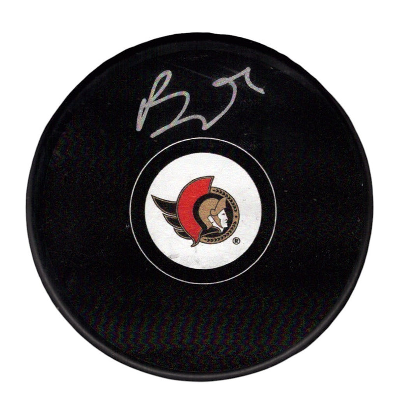 Brady Tkachuk Signed Ottawa Senators Logo Hockey Puck