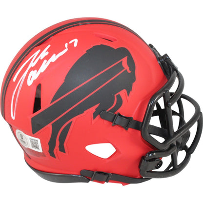 Josh Allen Buffalo Bills Autographed Rave Mini Helmet