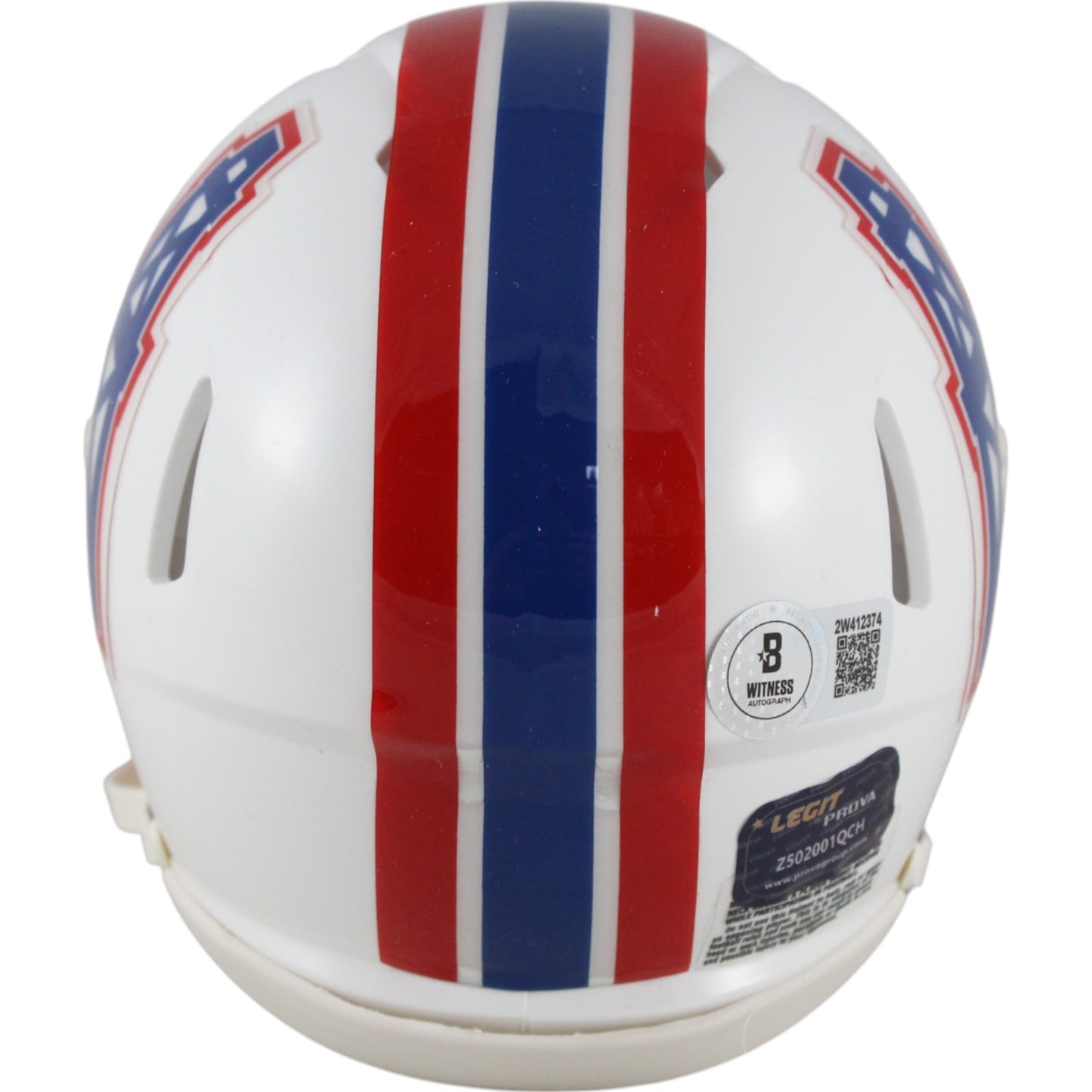 Warren Moon Signed Houston Oilers Throwback Mini Helmet HOF