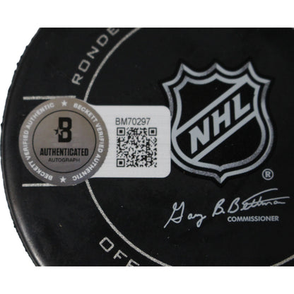 Dustin Byfuglien Autographed Chicago Blackhawks Hockey Puck (Game 6 Goal Insc)