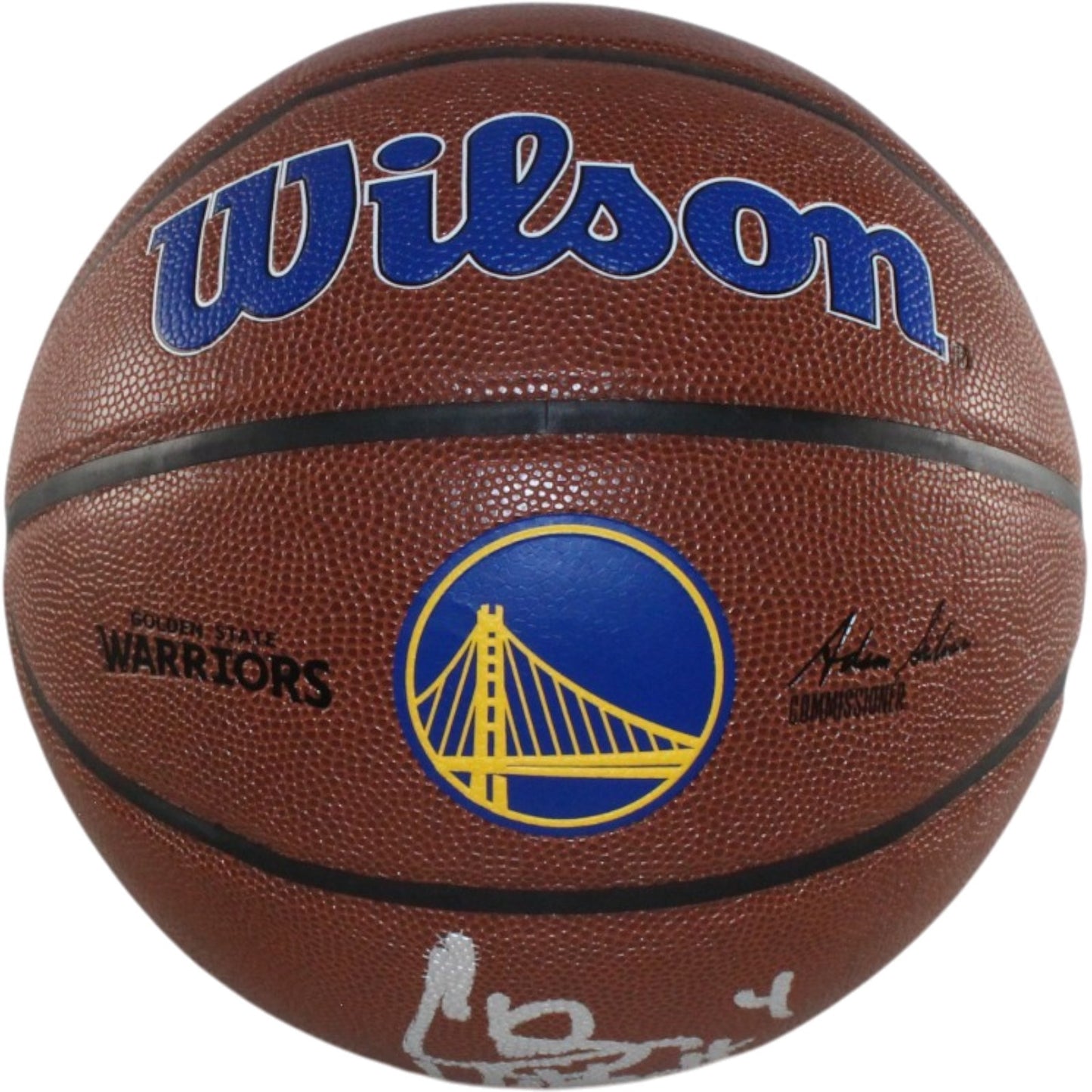 Chris Webber Signed Golden State Warriors Logo Basketball