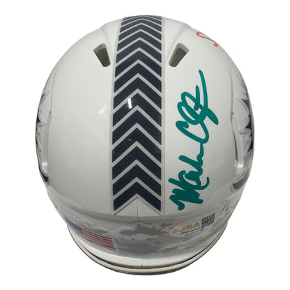 Mark Clayton & Mark Duper Signed Miami Dolphins Salute to Service Mini Helmet