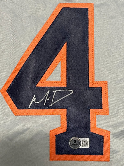 Mauricio Dubon Signed Houston Astros Custom Baseball Jersey (Beckett COA)