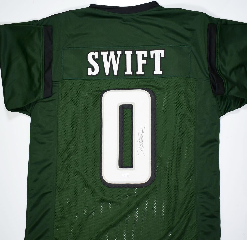 D'Andre Swift Autographed Philadelphia Eagles Custom Green Jersey