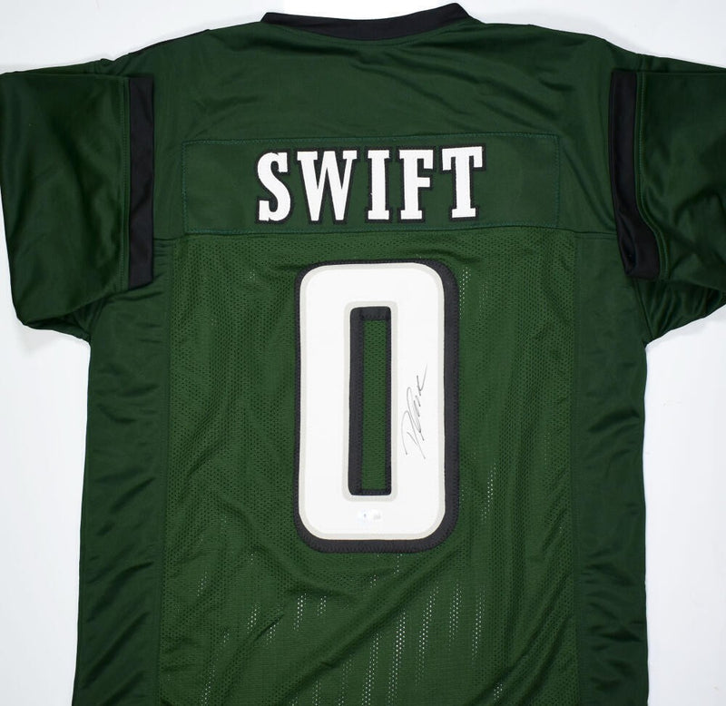 D'Andre Swift Autographed Philadelphia Eagles Custom Green Jersey