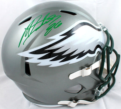 Miles Sanders Signed Philadelphia Eagles Full Size Flash Speed Helmet