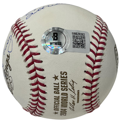 2004 Boston Red Sox Team Signed World Series Baseball (11 Sigs) BAS
