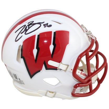 Zack Baun Wisconsin Badgers Autographed Mini Helmet