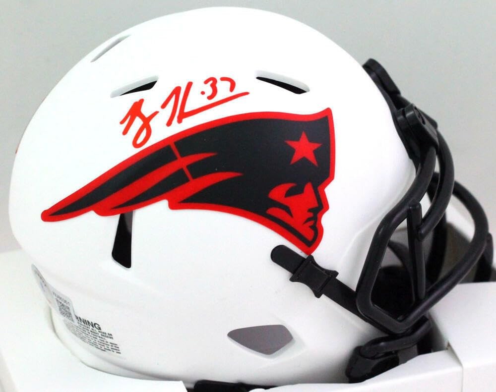 Rodney Harrison Signed New England Patriots Lunar Mini Helmet