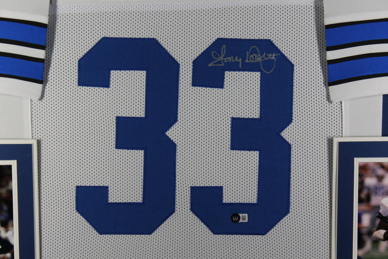 Tony Dorsett Autographed Framed Pro Style Football Jersey (Beckett COA)