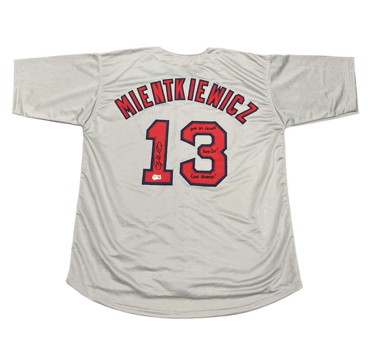 Doug Mientkiewicz Signed Boston Red Sox Custom Jersey (3 Inscriptions) BAS