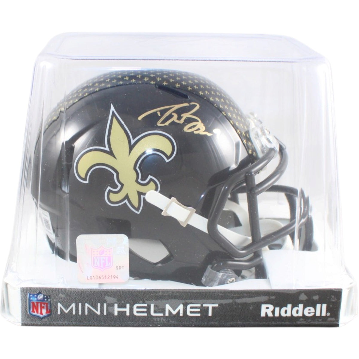 Drew Brees Signed New Orleans Saints 2022 Alternate Mini Helmet