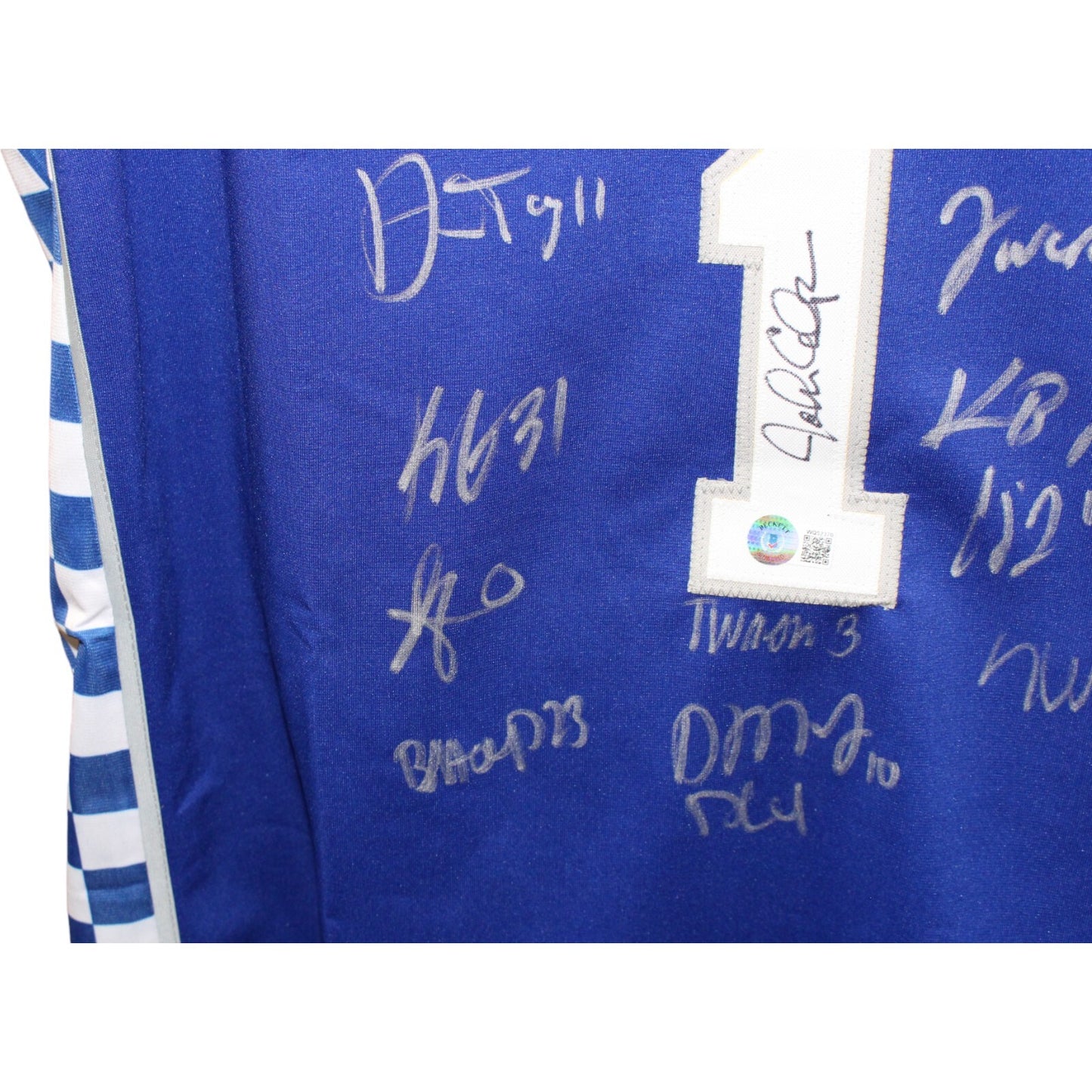 John Calipari & Kentucky Wildcats Team Signed 2021-22 Basketball Jersey