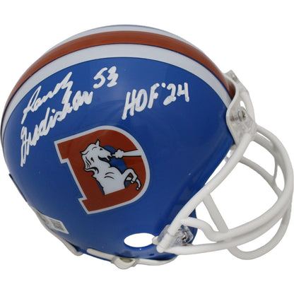 Randy Gradishar Denver Broncos Signed Throwback Mini Helmet (HOF)