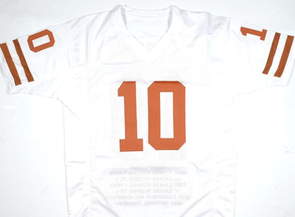 Vince Young Signed White Custom College Style Jersey