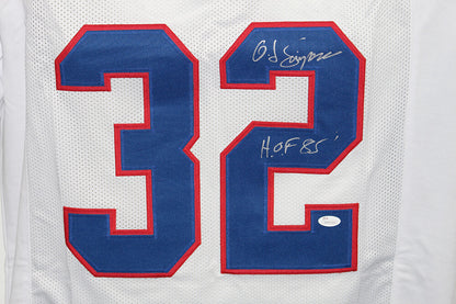 O.J. Simpson Signed Buffalo Bills Custom Jersey HOF Inscription JSA